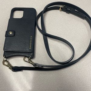 MILA Bandolier black and gold iPhone 12 case mag safe